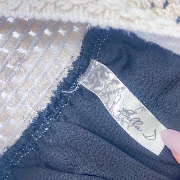 Bella D. Boho Tiered Sheer Skirt Black High Low Style Beach Vacation Wear - Picture 8 of 9